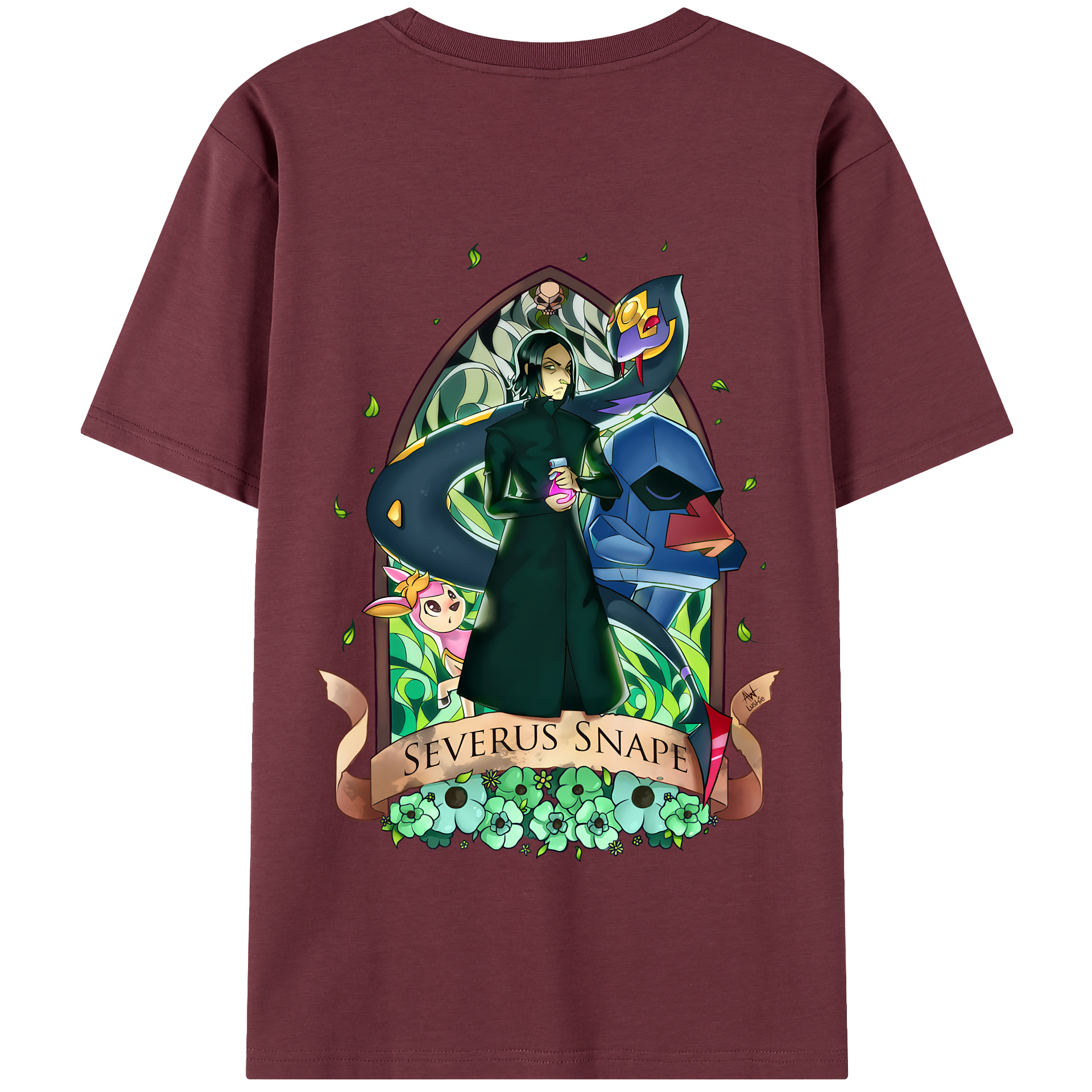 （画像用） Harry Potter ハリー・ポッターシリーズ 綿100％半袖Tシャツ（背面プリント）